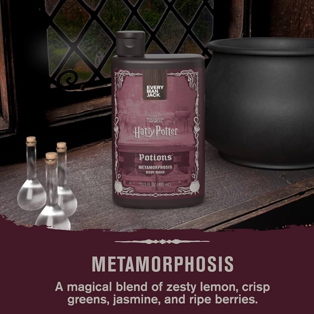 Every Man Jack x Harry Potter Potions Body Wash Set (2-Pack) Metamorphosis (NEW) - Picture 5 of 9